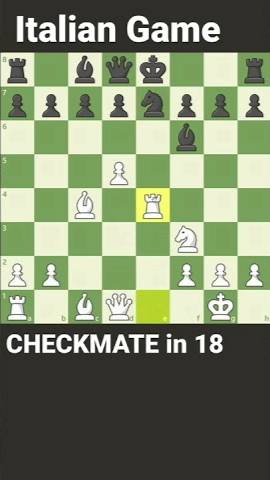 ITALIAN GAME 18 move checkmate #shorts