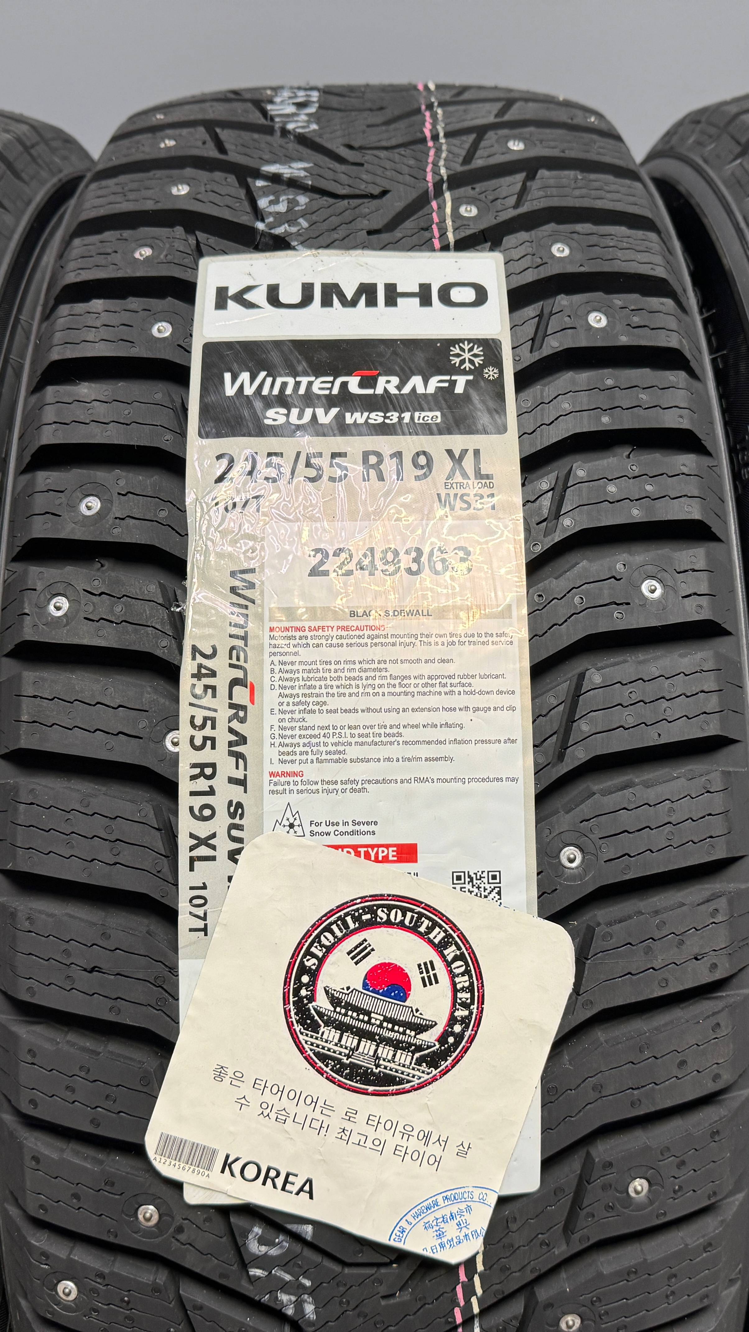 Kumho Wintercraft SUV Ice WS31 245/55 R19 107T