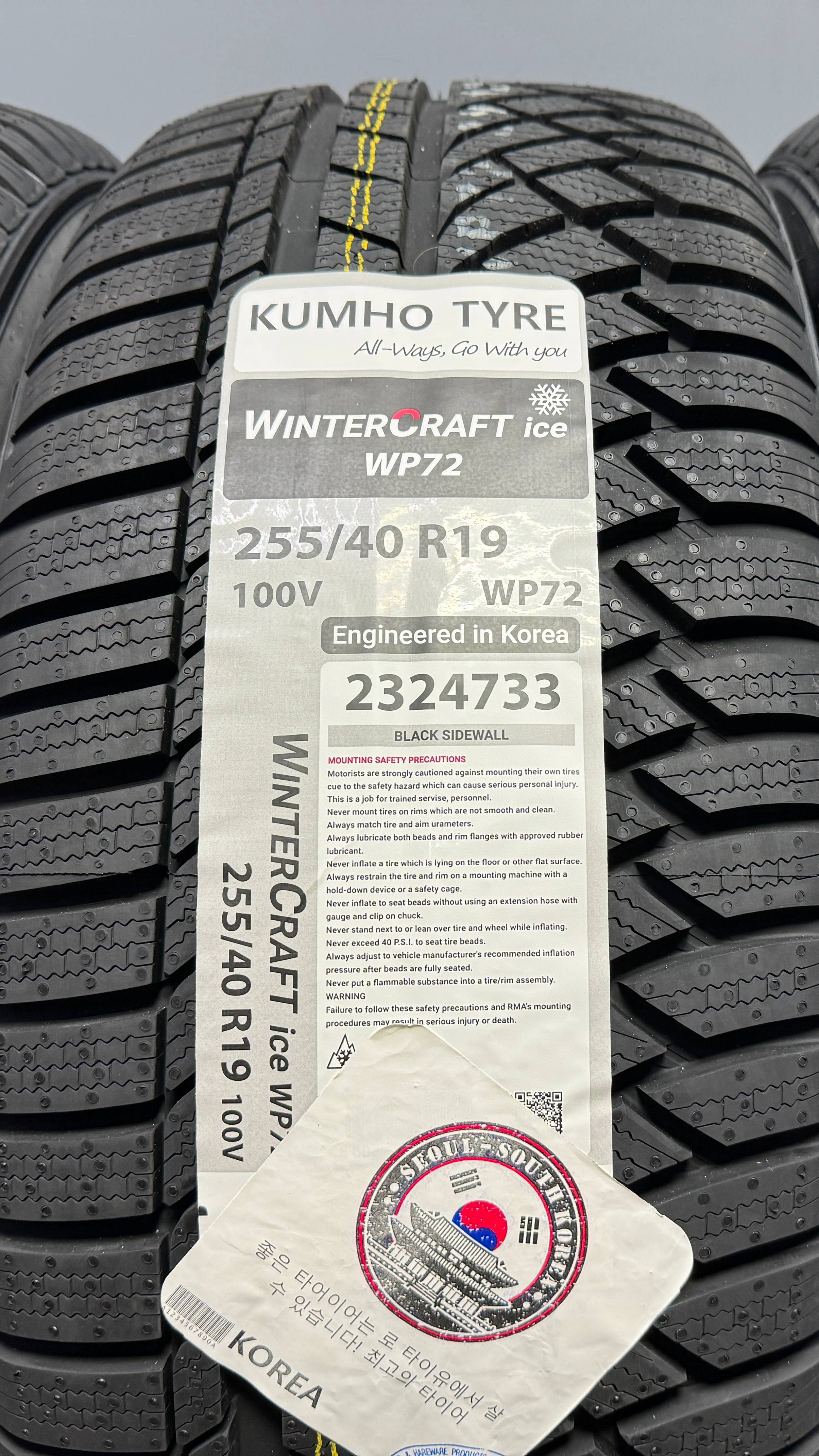 KUMHO WINTERCRAFT WP72 255/40 R19 100V