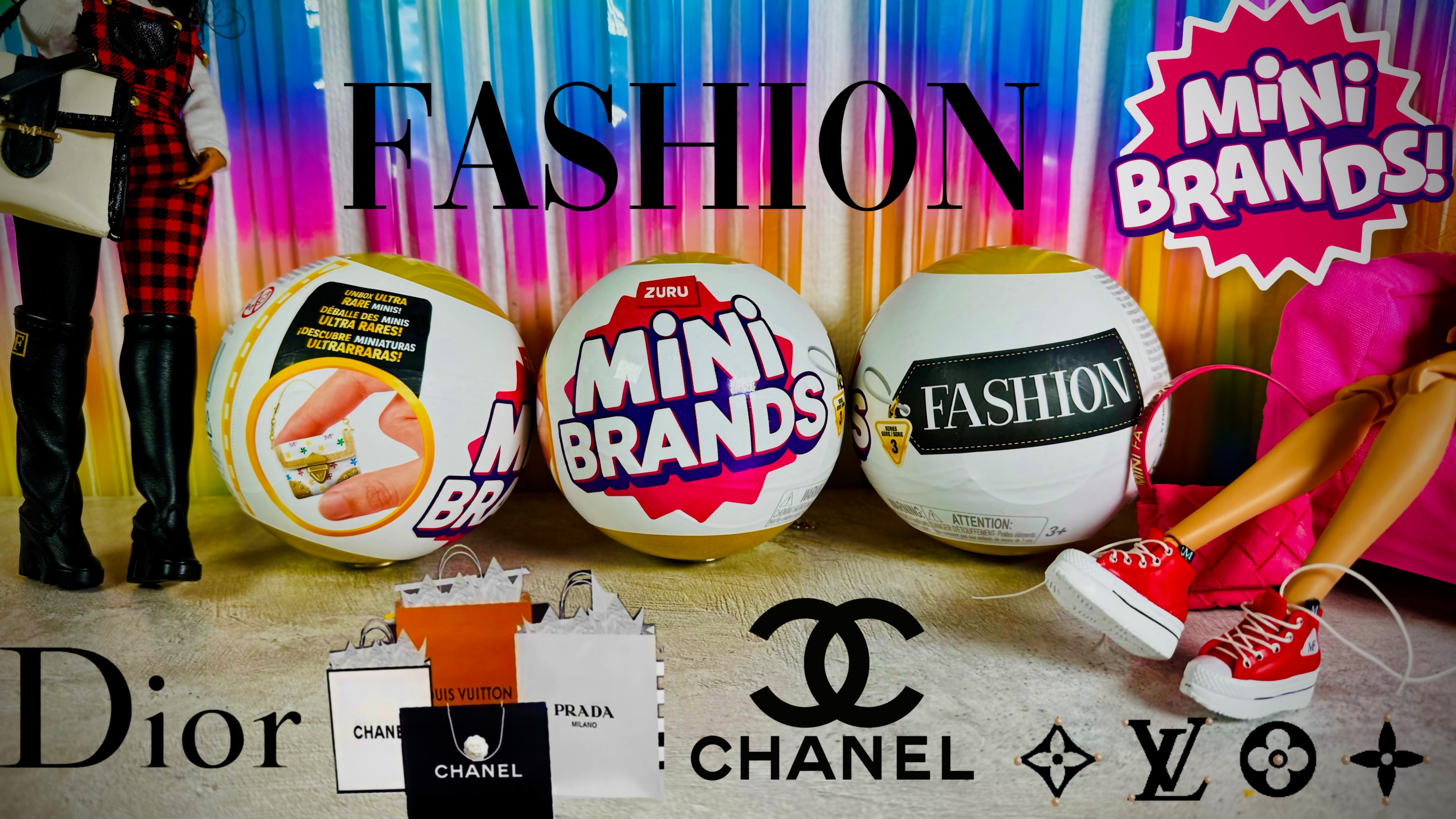 Mini Brands Fashion! Серия 3! Нашла редкую обувь! Шарики с Сумками, Обувью и Аксессуарами для Кукол!