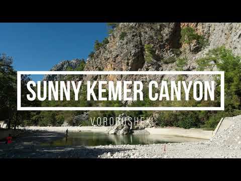 DJI Mini 3 PRO. 4K video. Sunny Kemer canyon, Antalya, Turkey.