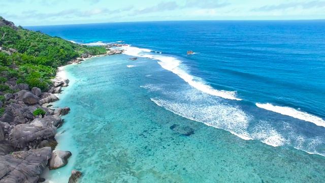 Seychelles 4k drone - La Digue Islands