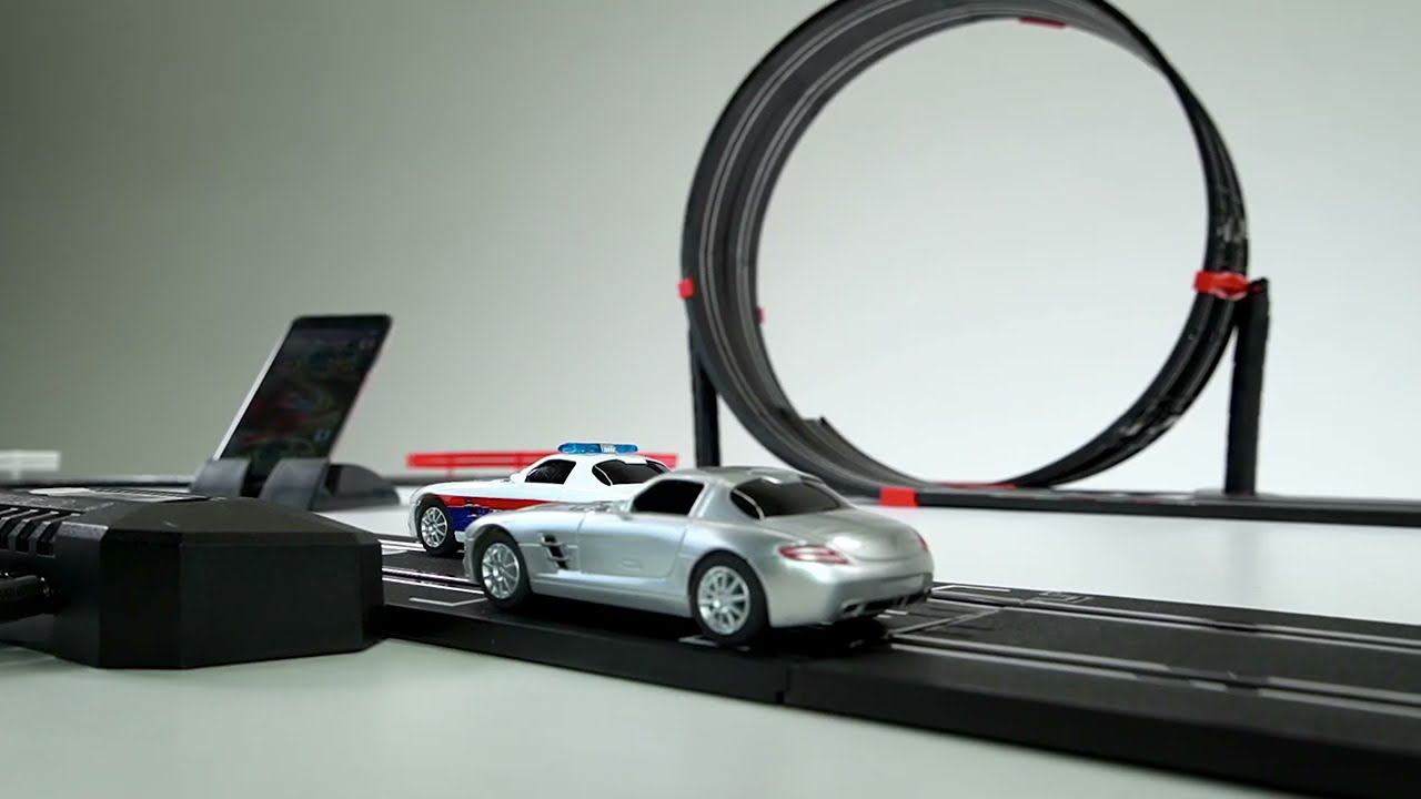 Гоночный автотрек от сети Mersedes SLS + Police 1:43, длина полотна 5м - ASR-11E