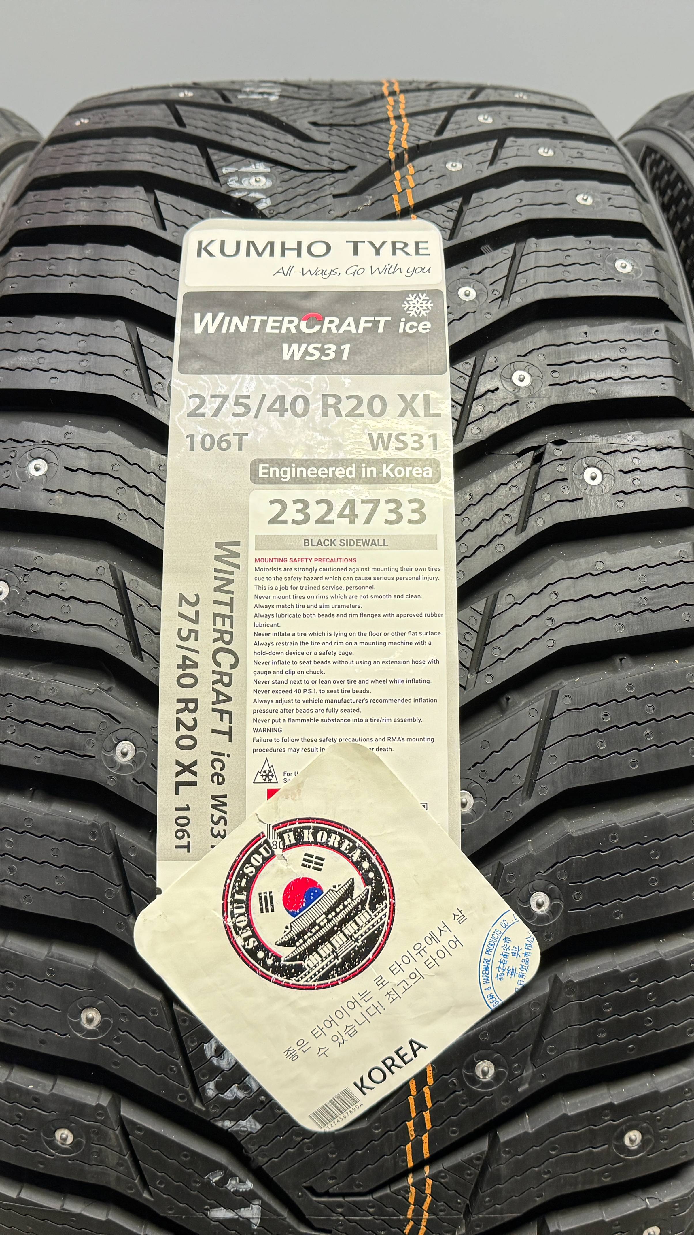 Kumho Wintercraft SUV Ice WS31 275/40 R20 106T