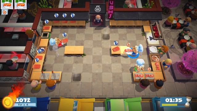 Overcooked 1-1 4 Star 3 Players - All Grandma