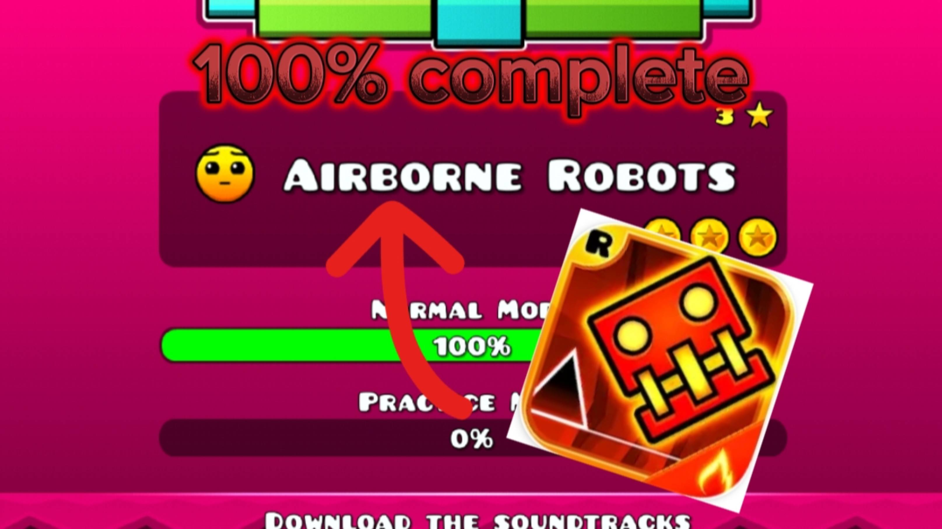 ГЕОМЕТРИ ДАШ - Airborne robots - 100% complete