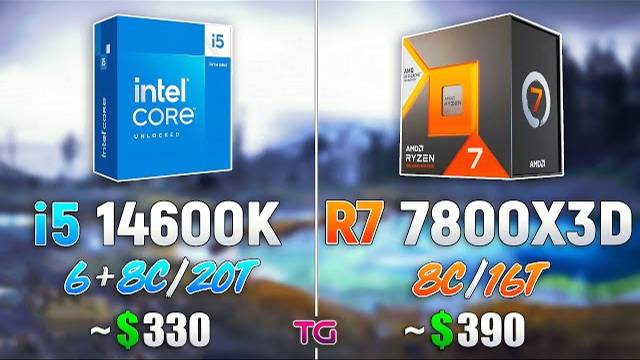 Core i5 14600K vs Ryzen 7 7800X3D - Test in 8 Games