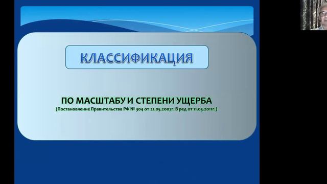 Тема 1. Чрезвычайные ситуации и их классификация