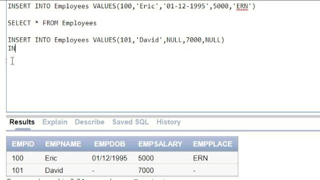 Oracle Tutorial - Insert into a table in different ways