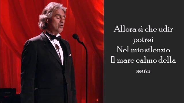 Il Mare Calmo Della Sera - Andrea Bocelli - Lyrics