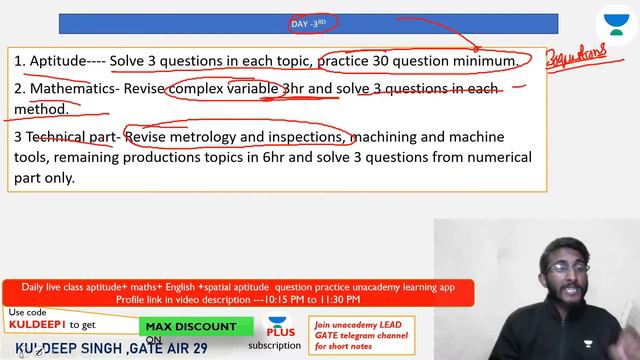 Day by Day plan for last 15 days of GATE 2021 Exams | Kuldeep Singh GATE 2020, AIR 29