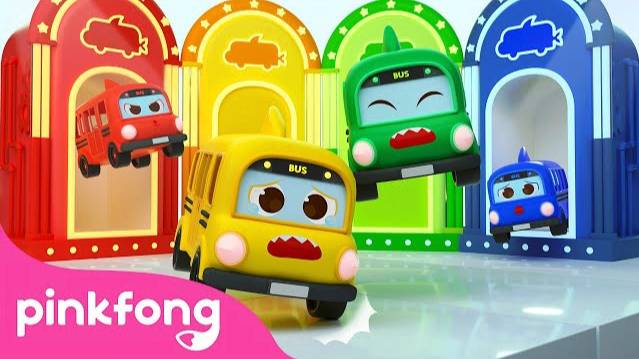 Color Buses | Yellow Bus, Where are You? | Finger Family Tune | 3D Car & Bus Song | Pinkfong