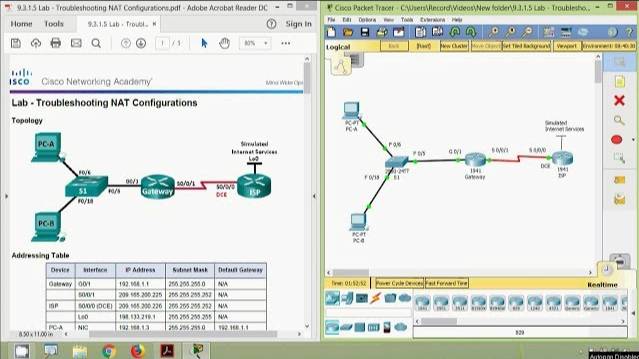 9.3.1.5 Lab - Troubleshooting NAT Configurations