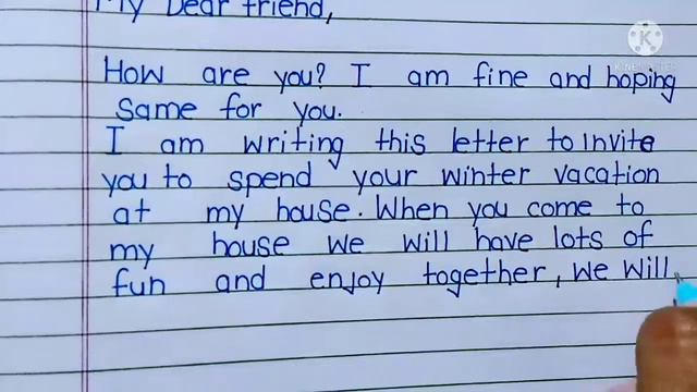 write a letter to your friend inviting him/her  to you house to spend winter  vacation