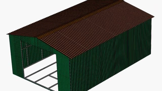 Как сделать гараж из металлопрофиля своими руками на даче...