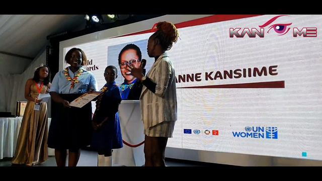 We got an award last night ninjas. Girls Florish Awards. Kansiime Anne.