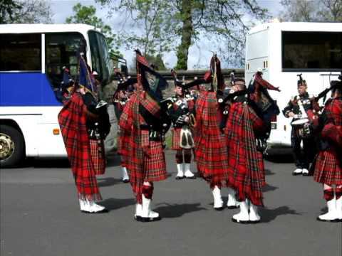 Royal Bagpipers near Holyrood palace.