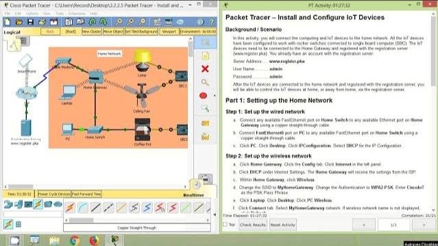 3.2.2.5 Packet Tracer - Install and Configure IoT Devices