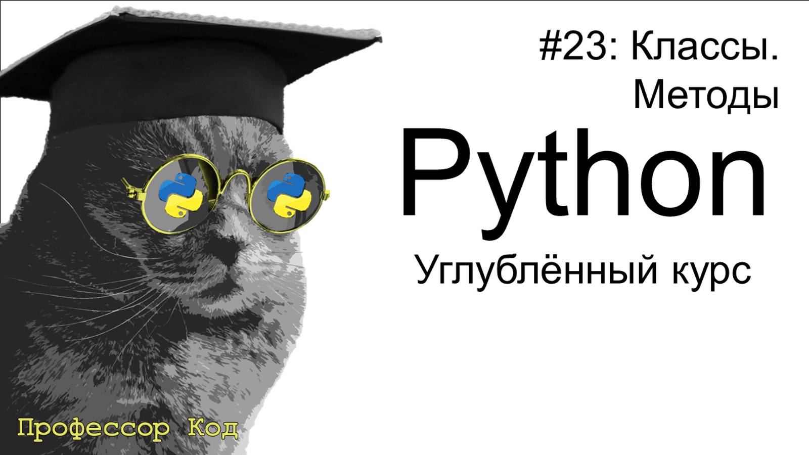 Классы. Методы | Python: углубленный курс| Профессор код