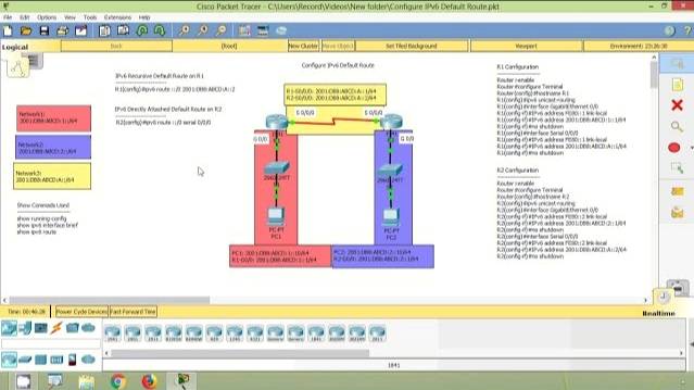 How to Configure IPv6 Default Route in Packet Tracer | CISCO Certification