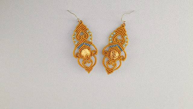 DIY chic earrings, Micro macrame jewelry tutorial