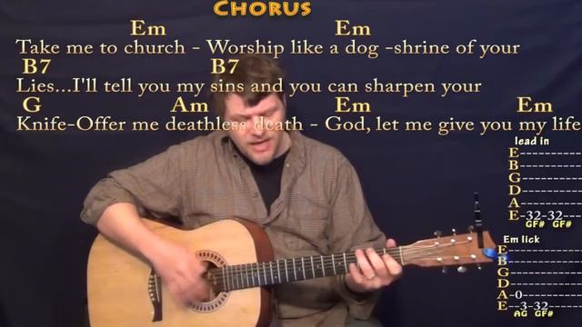 Take Me To Church Hozier Strum Guitar Cover Lesson with ChordsLyrics