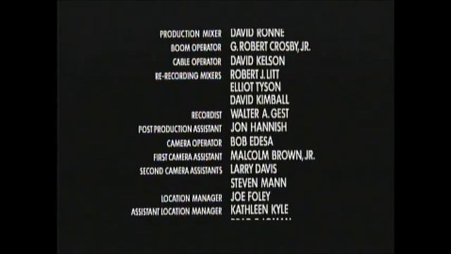 One Crazy Summer (1986) End Credits (Starz Comedy 2020)