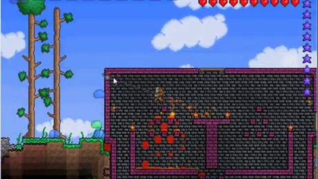 Terraria - Unlimited obsidian farm and unlimited lava/water
