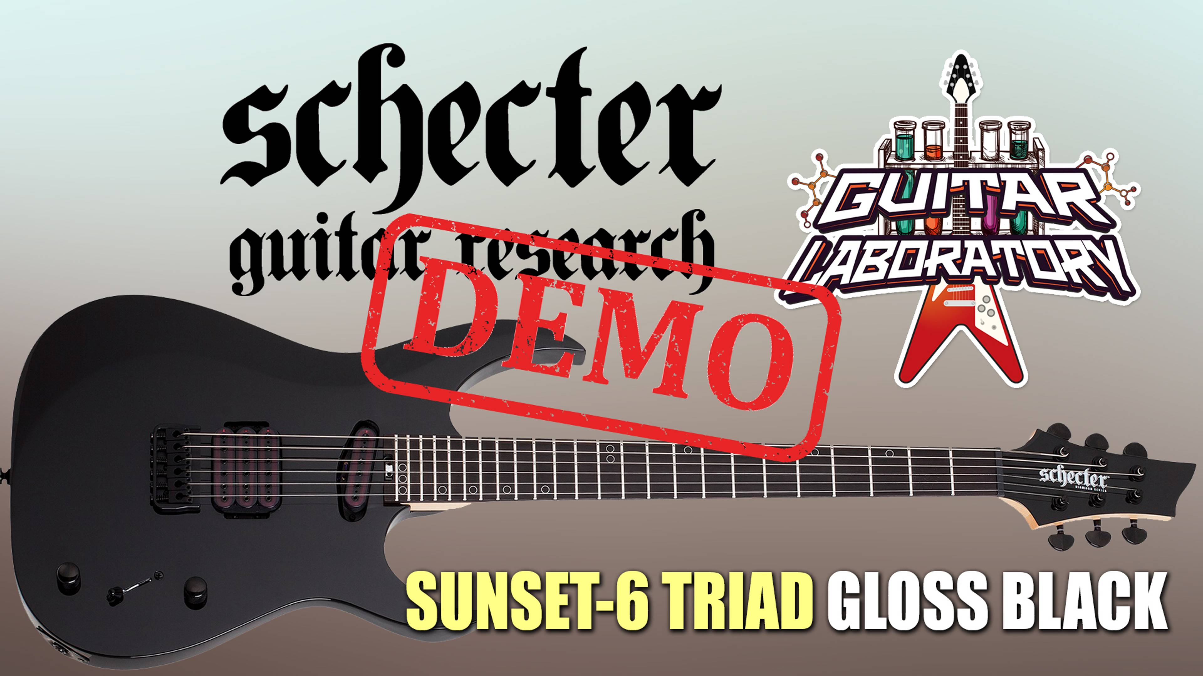 Электрогитара SCHECTER SUNSET-6 TRIAD GLOSS BLACK - демонстрация звучания