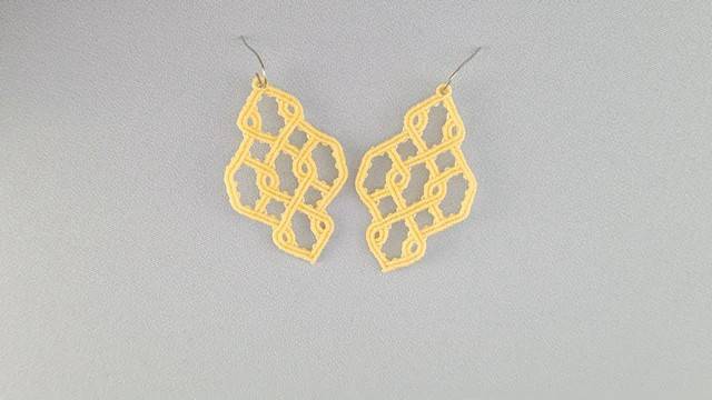 Sacred geometry jewelry, DIY micro macrame earrings