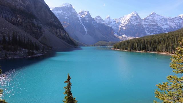 Endless Looping 4K Scene Moraine Lake, Banff Alberta (Fixed Version - No Watermark)