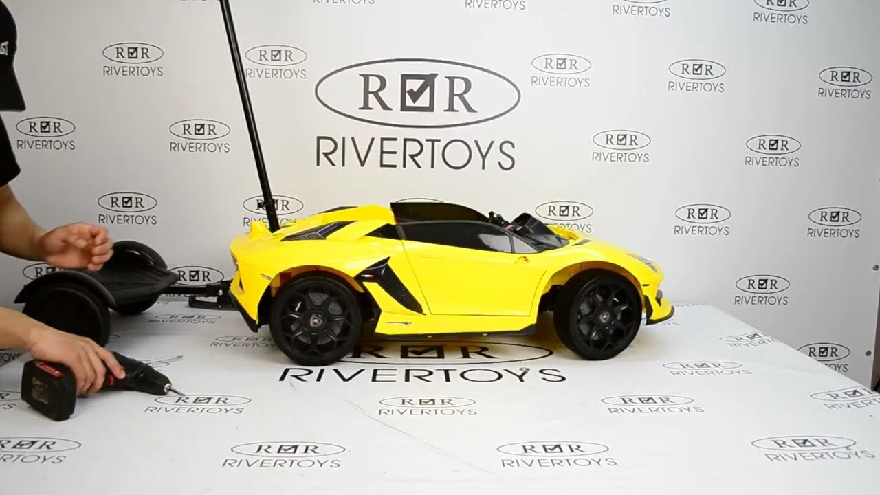 Сборка детский электромобиль RivertToys Lamborghini Aventador SVJ (A333MP, A333MP-A).