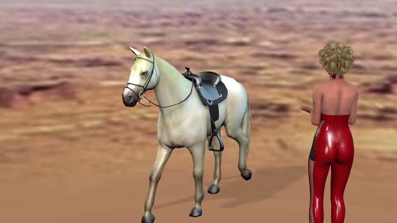 Horse animation and girl Created in Character Creator and iClone