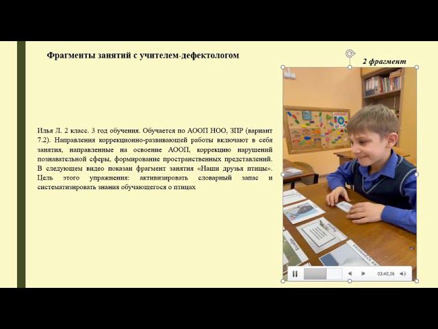 Организация работы учителя-дефектолога в рамках инклюзии в общеобразовательной школе