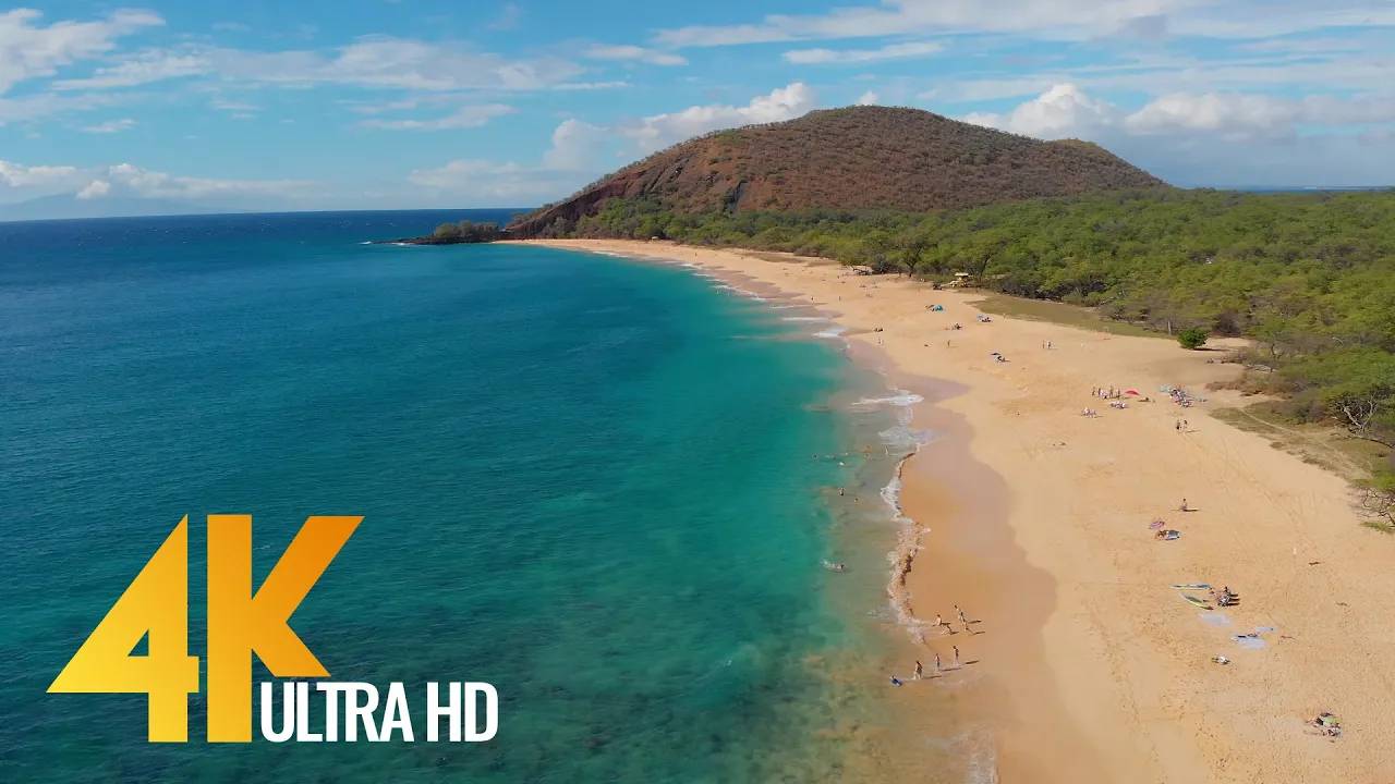 4K Drone Footage - Bird's Eye View of Maui Island, Hawaii - 3 Hour Ambient Drone Film