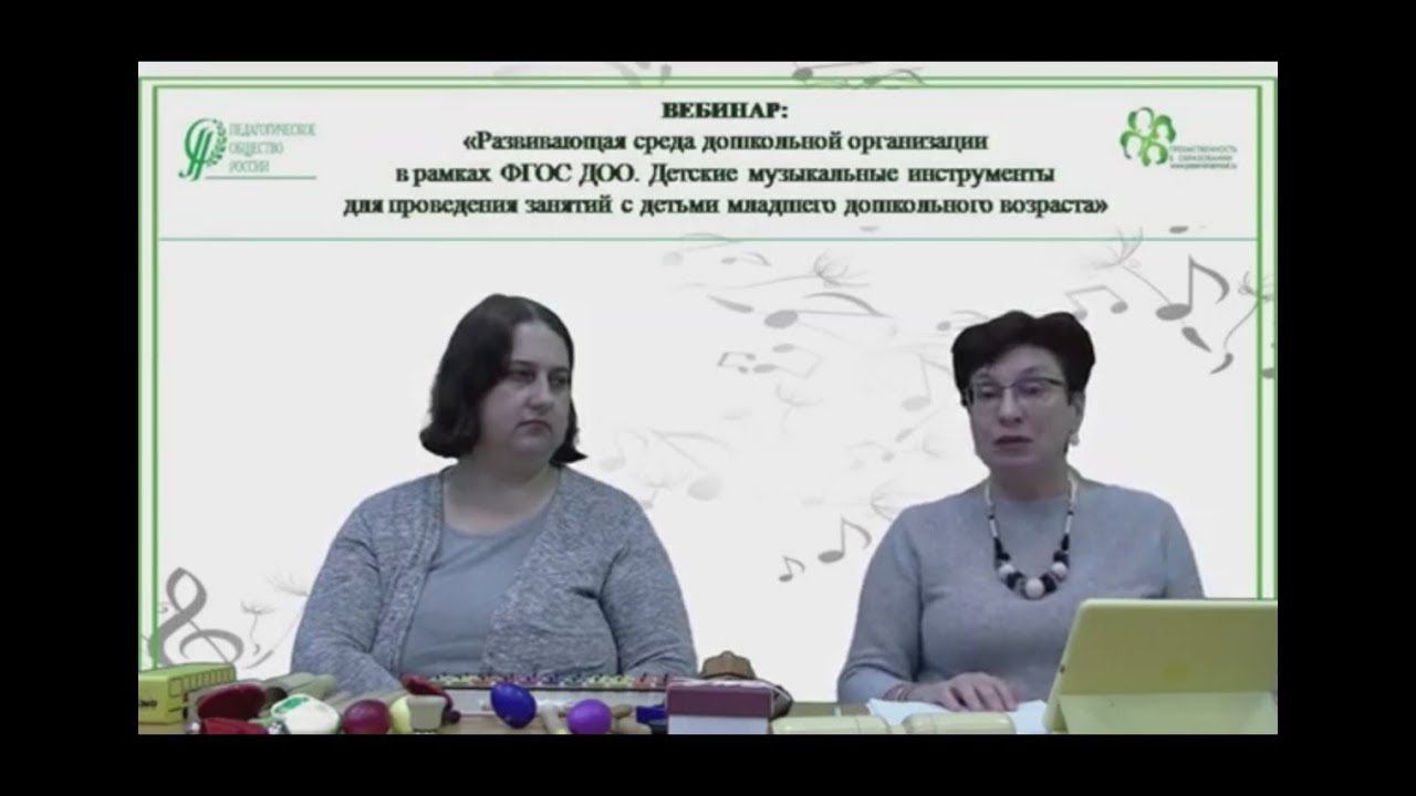 Вебинар: «Развивающая среда дошкольной организации в рамках ФГОС ДОО.