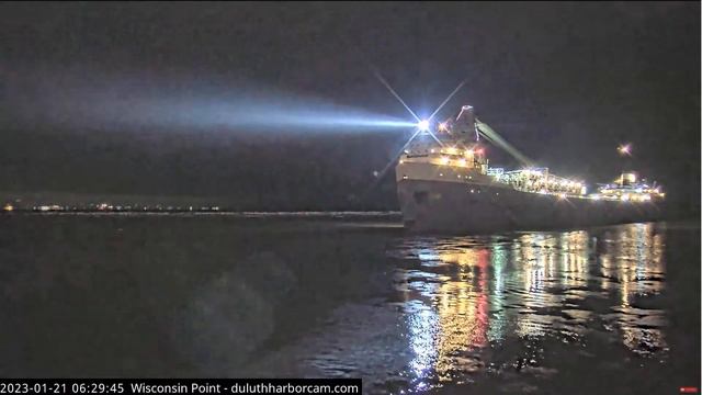 "Arriving for the Last Load" Saginaw arrived in Superior 01/21/2023