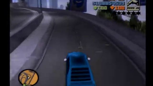 Grand Theft Auto 3 - Driving blue Mafia Sentinel activated by Gameshark.