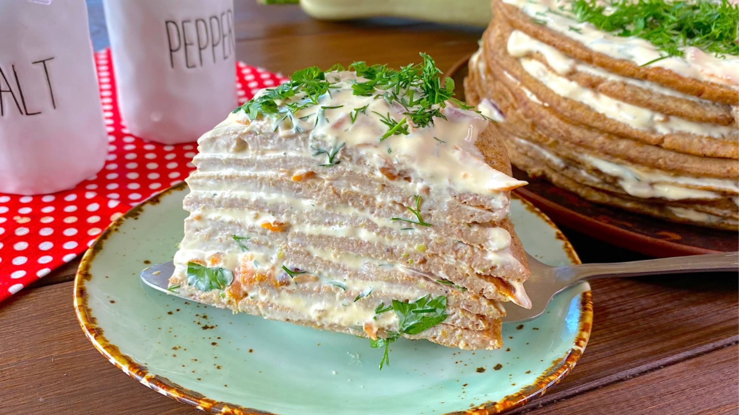 🥘 Закусочный торт из куриной печени и кабачков - вкусный рецепт на праздничный стол