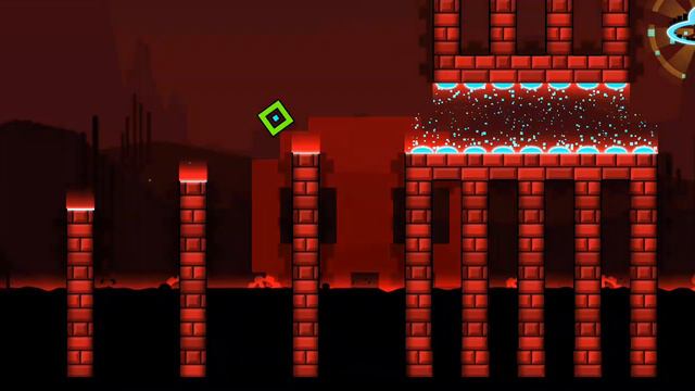 проходим первый уровень Geometry Dash в Geometry