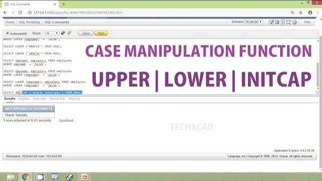 Oracle Tutorial - Case Manipulation Functions | UPPER | LOWER | INITCAP