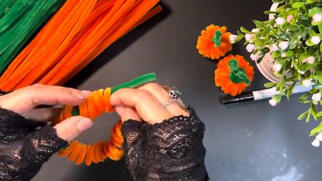 Своими руками тыквы 🎃 из синельной проволоки к Хэллоуину 🎃🎃🎃