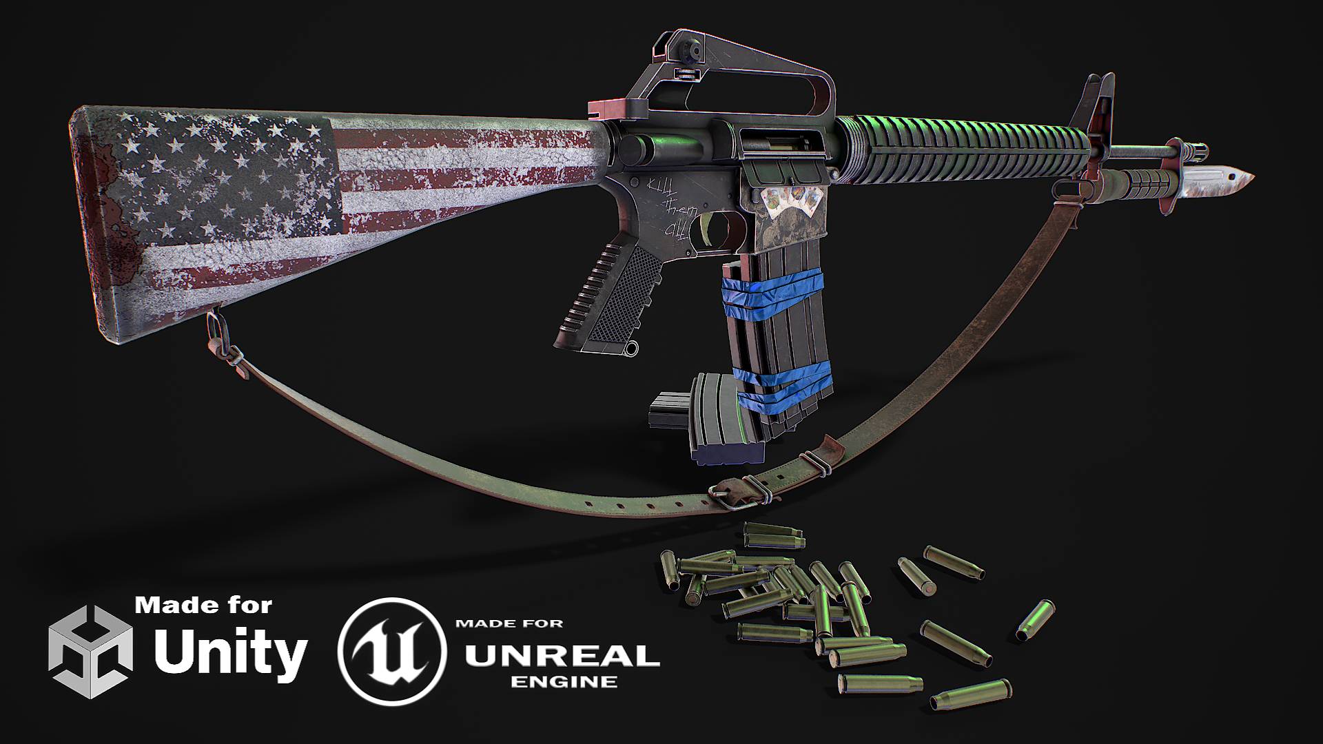 Assault rifle 3D model