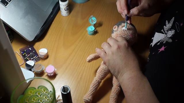 My Little Crochet Doll 11 Adding the Iris