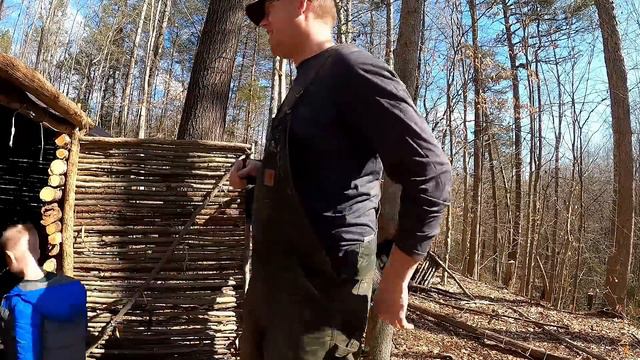 1 Year in Log Cabin Survival Shelter (Building, Camping, Repairing Bushcraft Shelter)