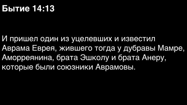 4 день. Библия за год . Книга Бытия. Главы 12-16.