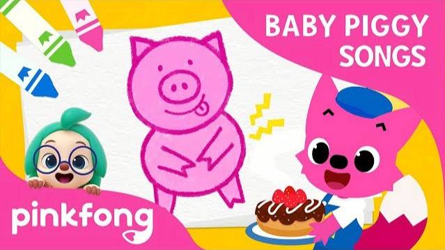 Drawing Baby Piggy | Baby Piggy Songs | Pinkfong Songs for Children