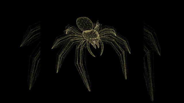 Паук | Spider Gold | Живые обои | Animation Background | Particles OBJ