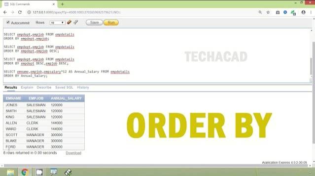 Oracle Tutorial - ORDER BY