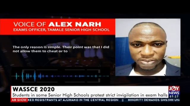 Final year students of Bright Senior High school attack WAEC official - AM Show on JoyNews (7-8-20)